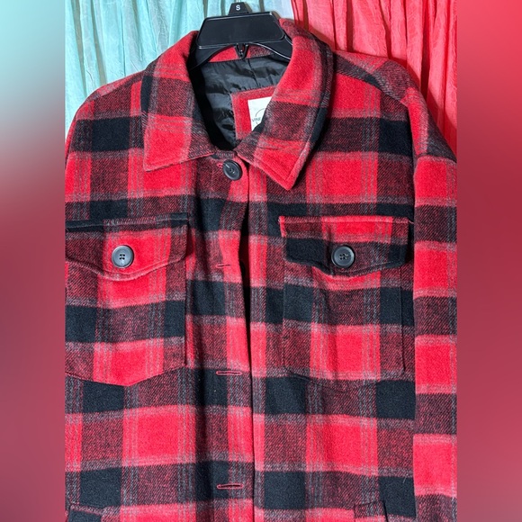 Vine & Valley Red and Black Plaid Jacket - Picture 2 of 3